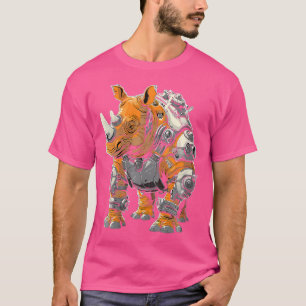 T-shirt Wo Steam Punk Rhinoceros Steampunk Art