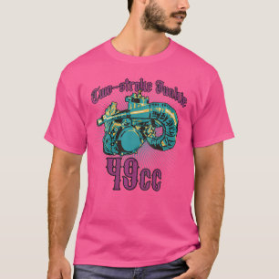 T-shirt Wo Two-Stroke Junkie motos 49Cc