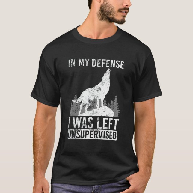 T-shirt Wofl In My Defence I Quoi Left Unsupervised (Devant)