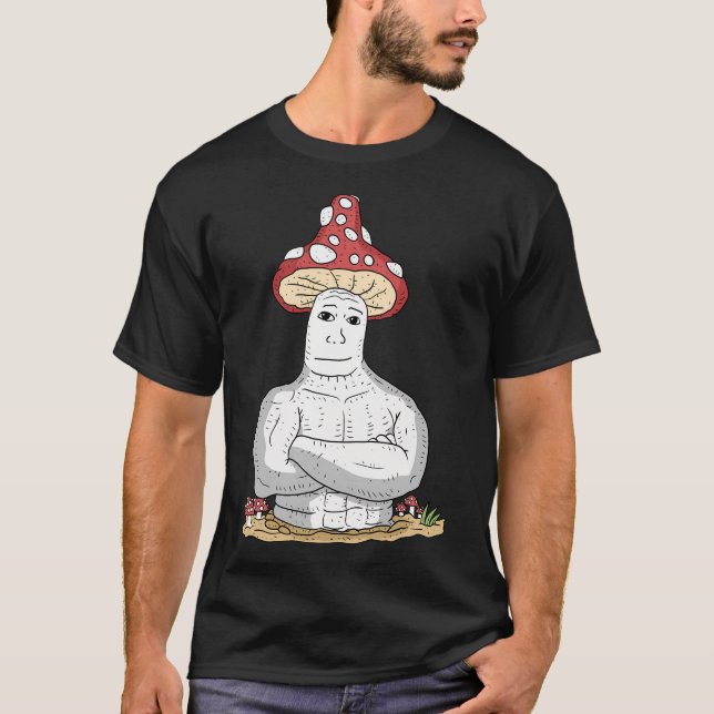 T-shirt Wojak au champignon de shroomjack. (Devant)