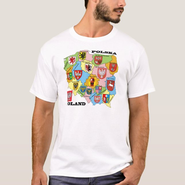 T-shirt Wojewodztwa Polski_mapa (Devant)