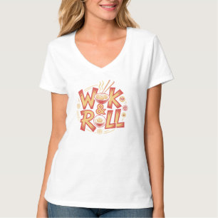 T-shirt Wok & Roll Dim Sum Cuisine Asiatique Vintage Rétro
