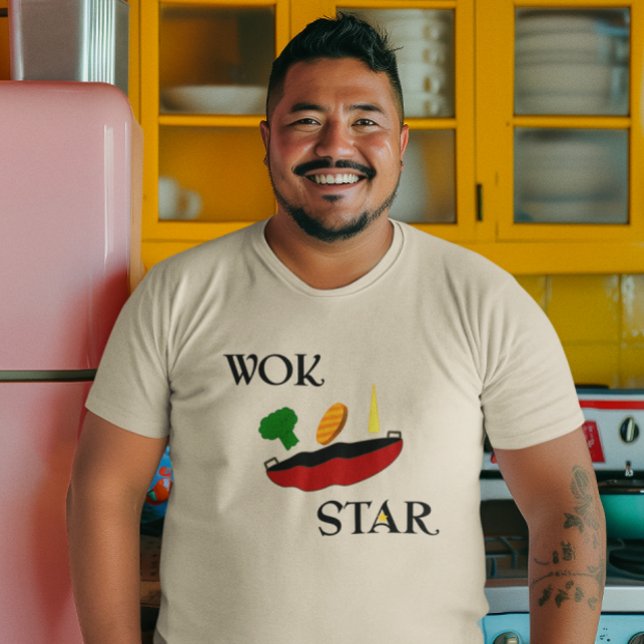 T-shirt Wok Star Veggie Chef Drôle (Créateur téléchargé)