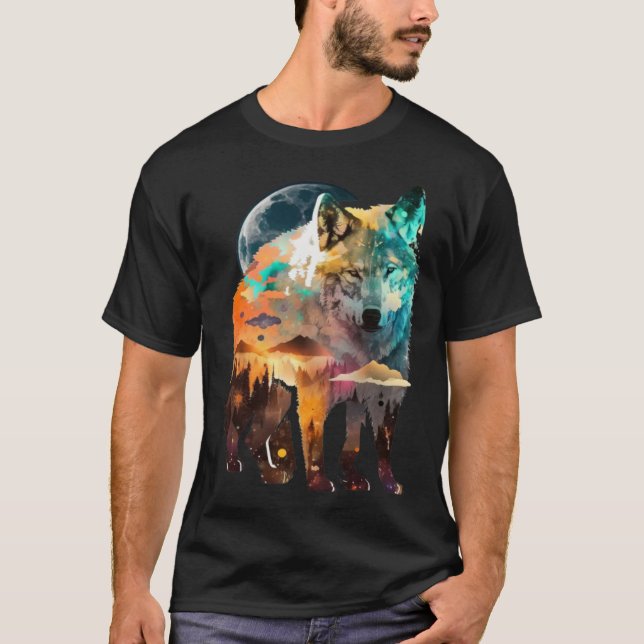 T-shirt Wolf And Wolves Men Women Kids  56 (Devant)