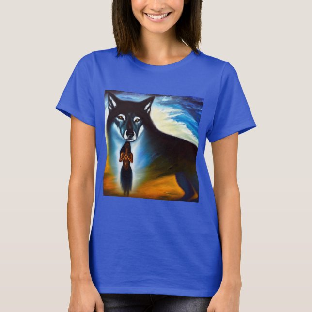 T-shirt Wolf animal Spirit 4 (Devant)