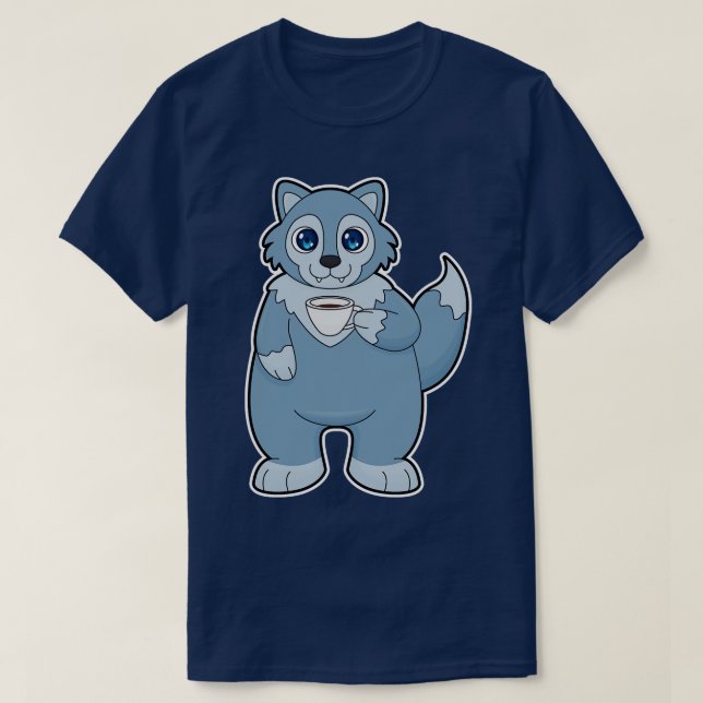 T-shirt Wolf avec la coupe de café (Design devant)