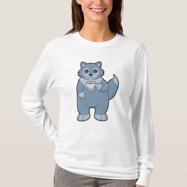 T-shirt Wolf avec la coupe de café (Devant)