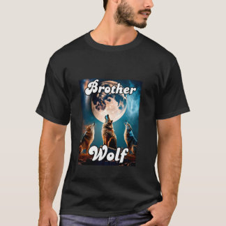 T-shirt Wolf Brother Matching Tribe Wolves Camping Pack Mo