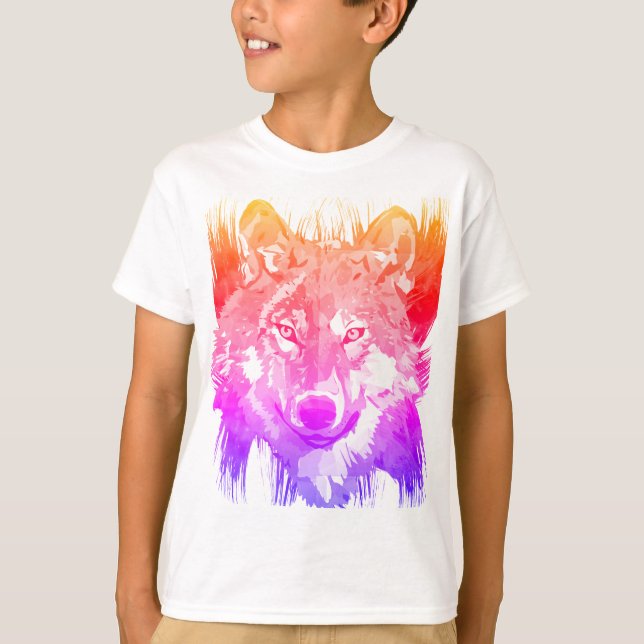 T-shirt Wolf - Chemise Wolf colorée (Devant)