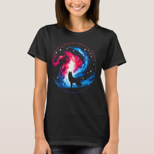 T-shirt Wolf cosmique cool Galaxie Graphique