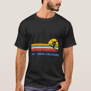 T-shirt Wolf Creek Colorado Ski Skieur Ski Rétro Coucher d