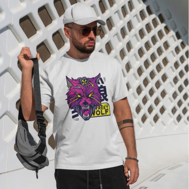 T-shirt Wolf Cyberpunk (Créateur téléchargé)