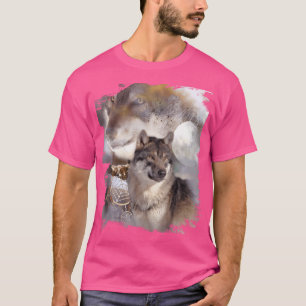 T-shirt Wolf Dreamcatcher Eagle Moon Wolves