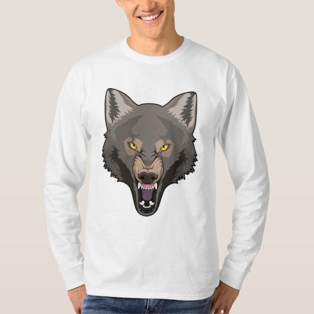 T-shirt Wolf en colère (Devant)