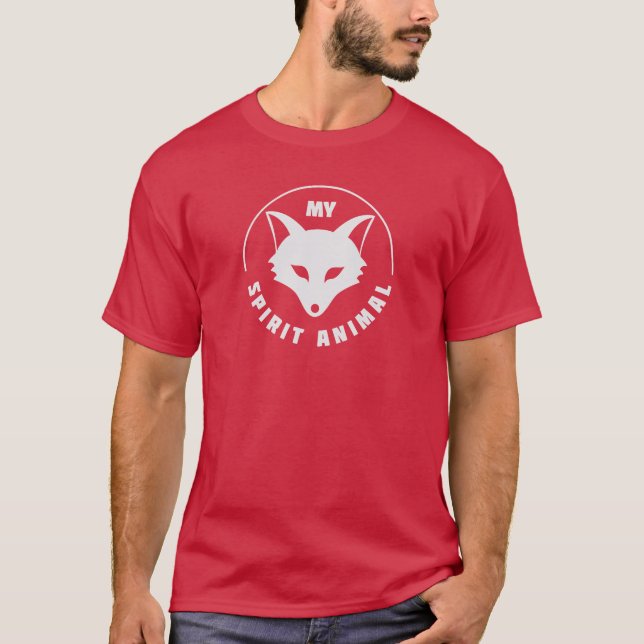 T-shirt Wolf est mon esprit animal (Devant)