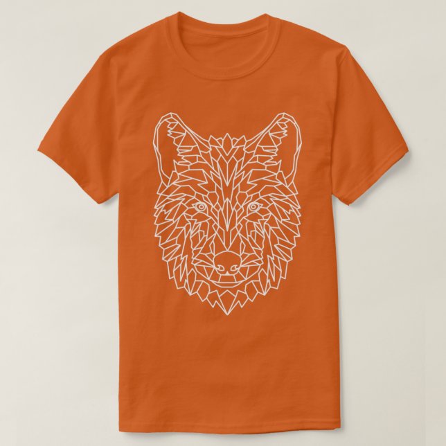 T-shirt Wolf géométrique en géométrie 1 (Design devant)