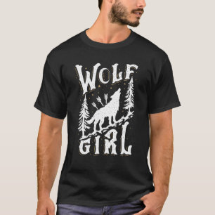 T-shirt Wolf Girl Who Loves Wolves Funny Amoureux des anim