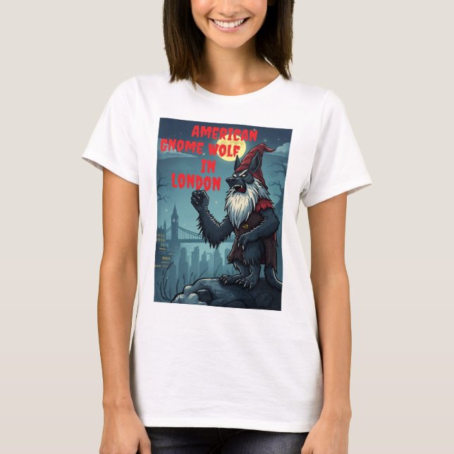 T-shirt Wolf Gnome Américain À Londres (Devant)