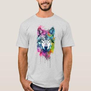 T-shirt Wolf Graphisme Art Animal Wolves Fan Art