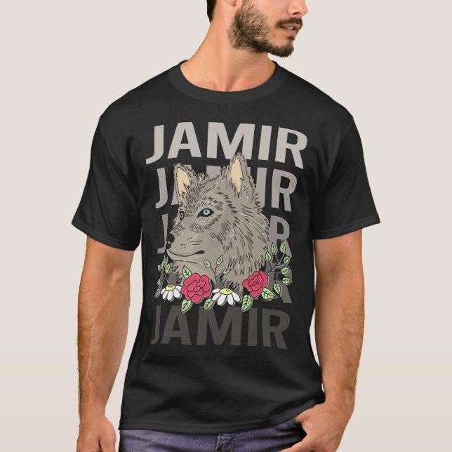 T-shirt Wolf Head - Jamir Name (Devant)