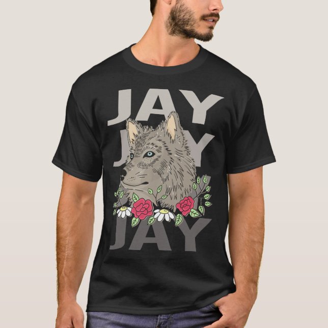 T-shirt Wolf Head - Nom Jay (Devant)