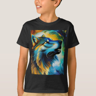 T-shirt Wolf Howl coloré