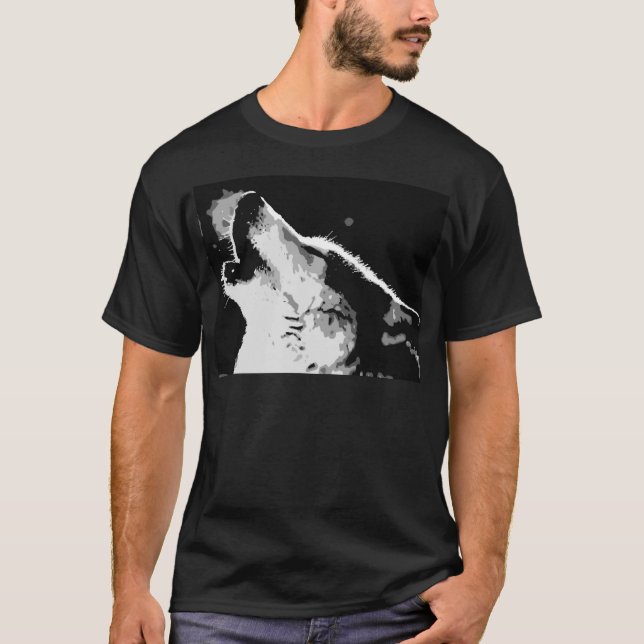 T-shirt Wolf Howling (Devant)