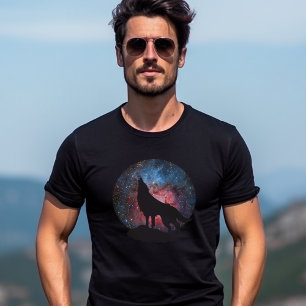 T-shirt Wolf Howling à Galaxy