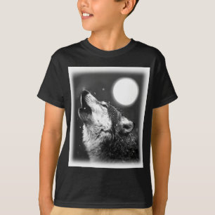 T-shirt Wolf Howling à Moon
