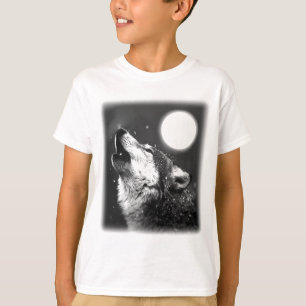 T-shirt Wolf Howling à Moon
