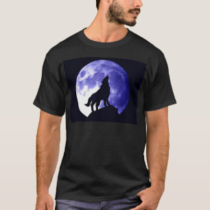 T-shirt Wolf Howling à Moon