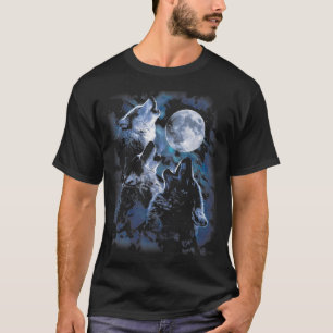 T-shirt Wolf Howling At The Moon Wildlife Wolves Lovers