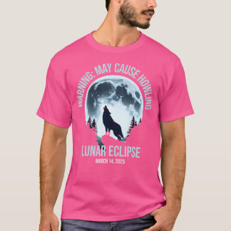 T-shirt Wolf Howling Lunar Eclipse 14 mars 2025 Total Lun