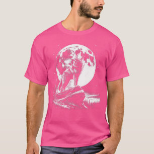 T-shirt Wolf Howling Moon Forêt Nature Animaux sauvages