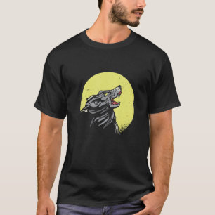 T-shirt Wolf Loups réalistes Animal Howling À La Lune W