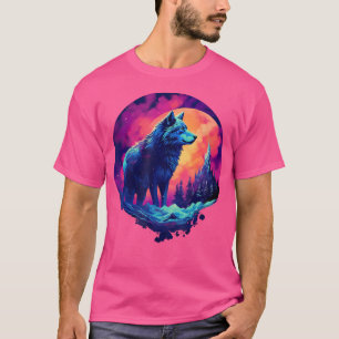 T-shirt Wolf Moon Howling Lone Drôle Meute de loups Des Lo