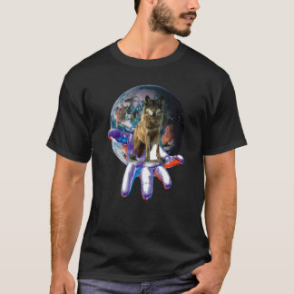 T-shirt Wolf Moon Motif Pack Lupus sauvage Loups colorés