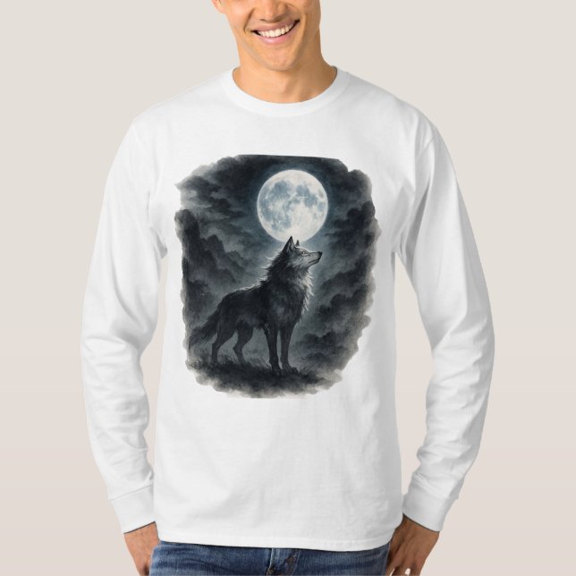 T-shirt 【Wolf Moon T-Shirt】 (Devant)