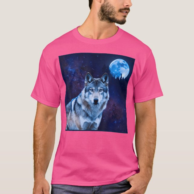 T-shirt Wolf Moon Timber Wolf (Devant)