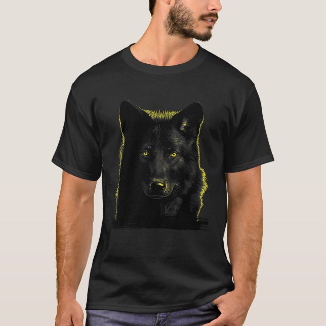 T-shirt Wolf Moon Wolf au clair de lune 1 (Devant)