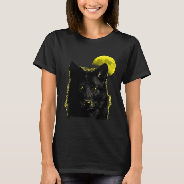 T-shirt Wolf Moon Wolf au clair de lune 1 (Devant)