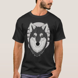 T-shirt Wolf Motif Predator Animal Visage Wolfs Rapide Imp