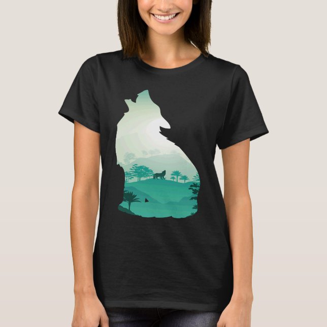 T-shirt Wolf Mountain Wolf Animal sauvage en voie de dispa (Devant)