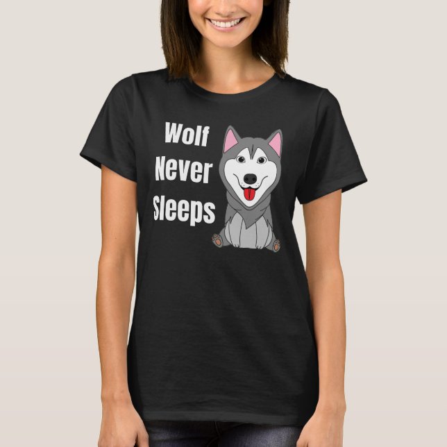 T-shirt Wolf ne dort jamais (Devant)