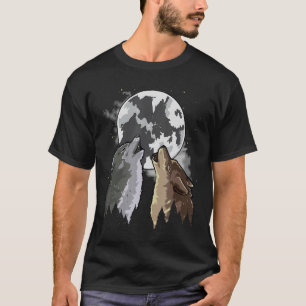 T-shirt Wolf Pack Cool animal sauvage esthétique hurlant à