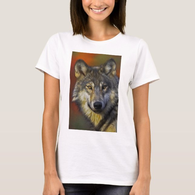 T-shirt Wolf Photographie Art Spirit Guide Amour animal (Devant)