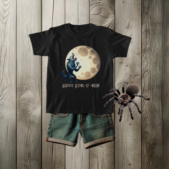 T-shirt Wolf & Pleine lune - Happy Howl-o-ween! (Créateur téléchargé)