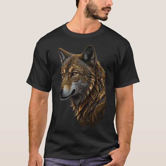 T-SHIRT WOLF PORTRAIT (Devant)