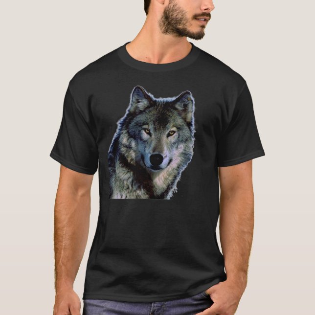 T-shirt Wolf Portrait T Chemises (Devant)