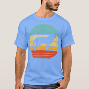 T-shirt Wolf Retro Sunset Vintage 60s les années 70 pour G